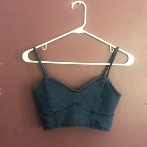 Bershka Denim Crop Top